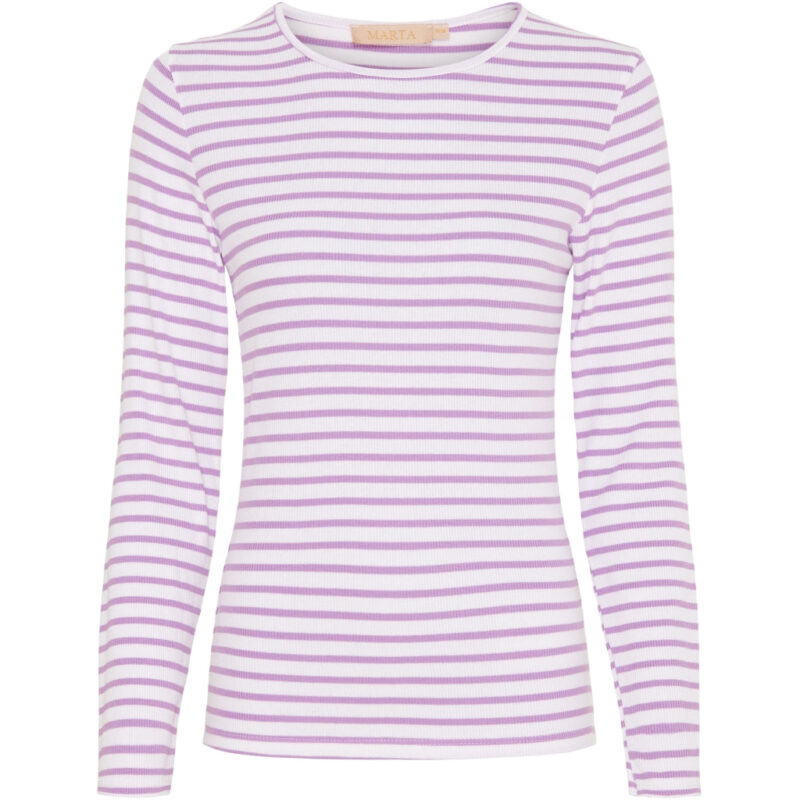 Marta Du Chateau dame bluse 5353 - Lilac/White
