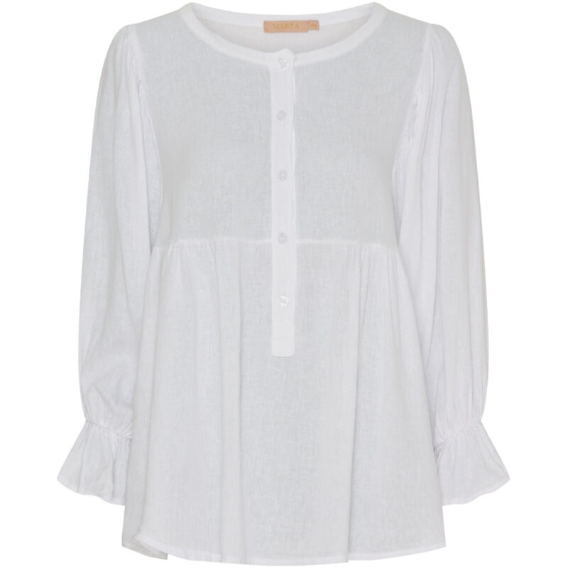 Marta Du Chateau dame bluse MdcCoco 6137 - White