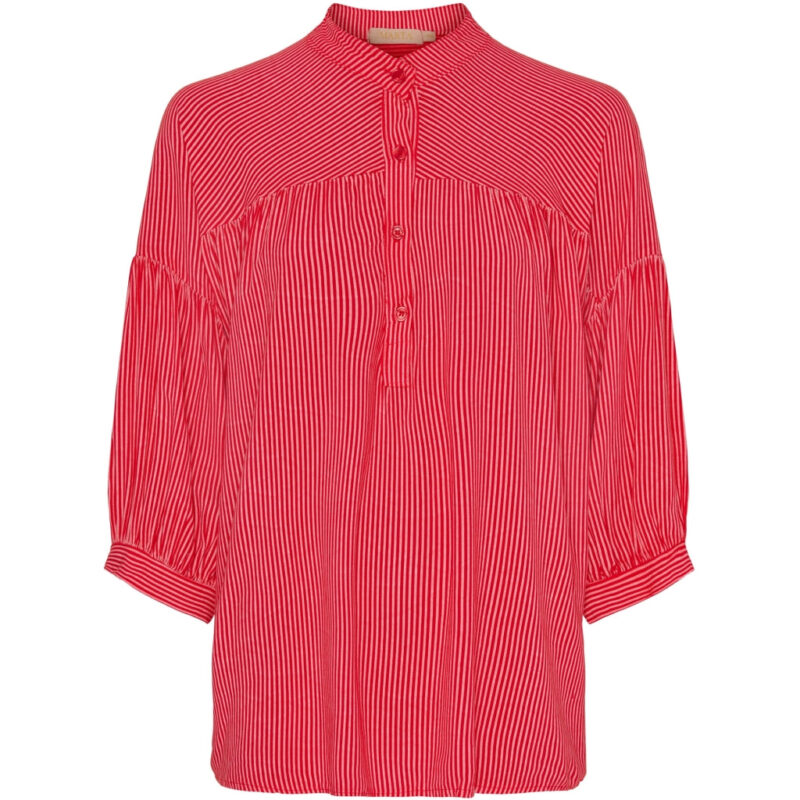 Marta Du Chateau dame bluse MdcIlina - Red Stripe