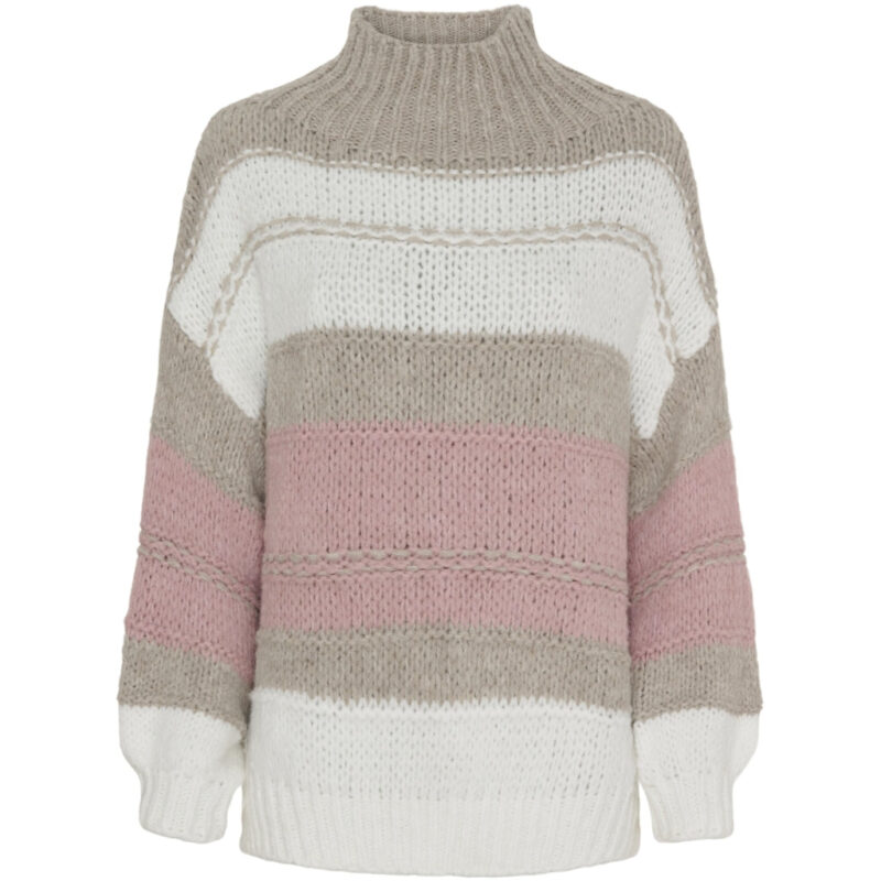 Marta Du Chateau dame strik MdcMaddy - Bianco/Beige/Cipria