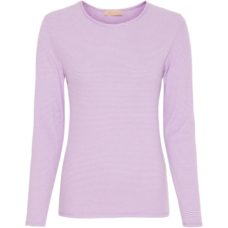 Marta du Chateau dame bluse 4906 - Lilac/White