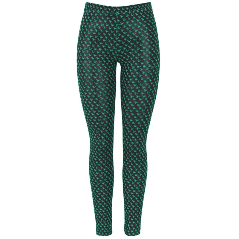 PIECES dame leggings PCSIMMO - Black Simply Green