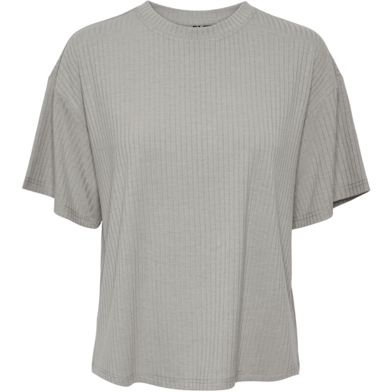 PIECES dame t-shirt PCKYLIE - Light Grey Melange