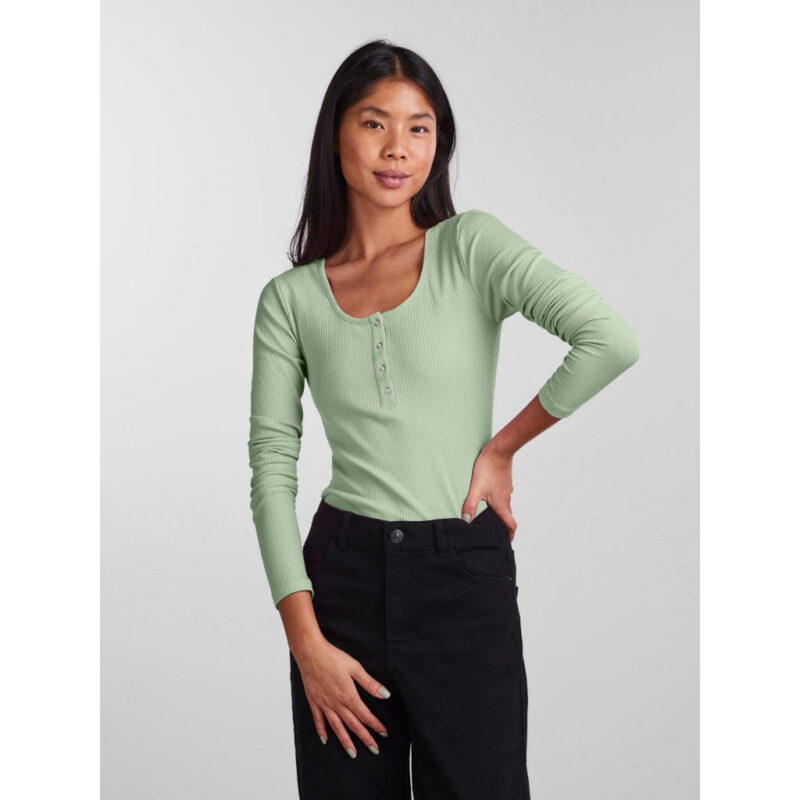 PIECES dame top PCKITTE - Quiet Green