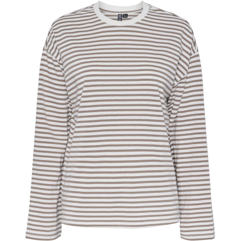 PIECES dame top PCSADIE - Cloud Dancer FOSSIL