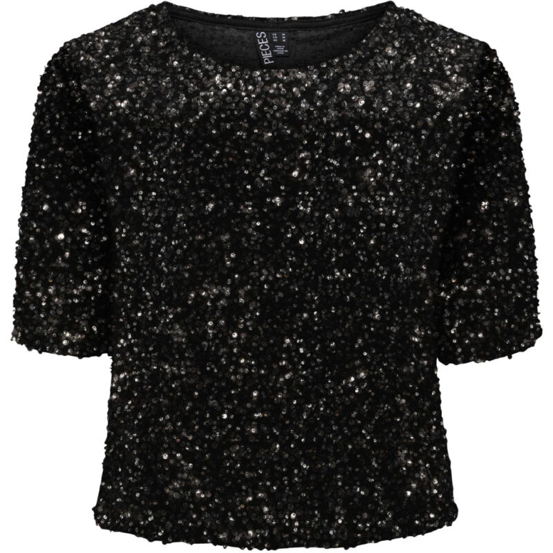 Pieces dame top PCKAM - Black Silver