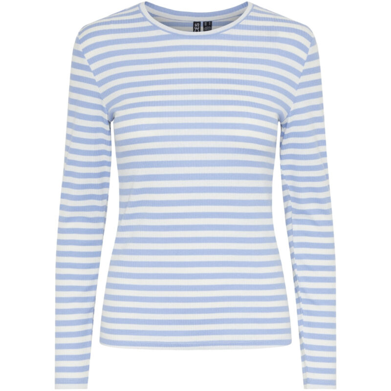 Pieces dame top PCRUKA - Hydrangea Stripes CLOUD DANCER
