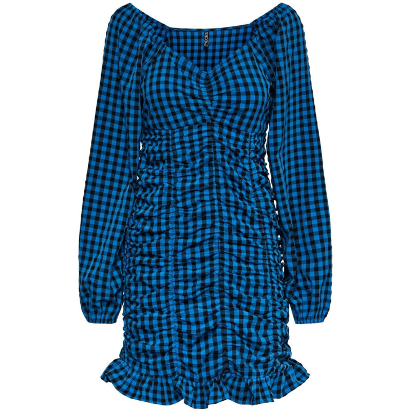 Pieces kjole PCNOELIA - Blue Aster Check