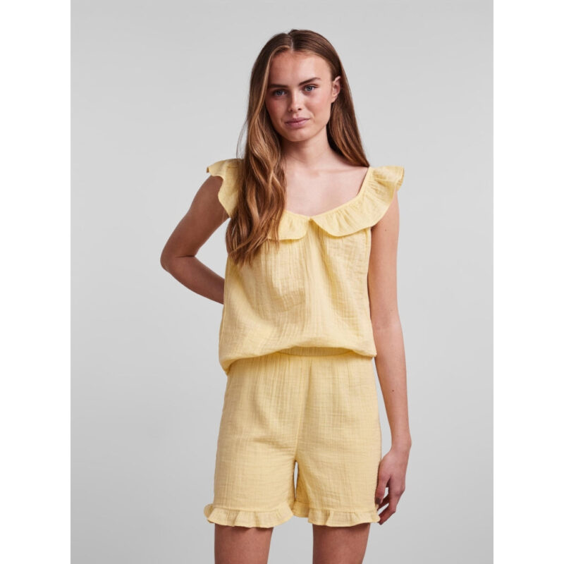 Pieces top PCLELOU - pale banana
