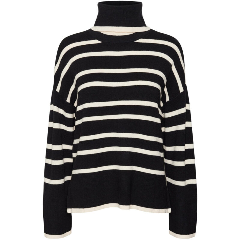VERO MODA dame strik VMSABA - Black BIRCH