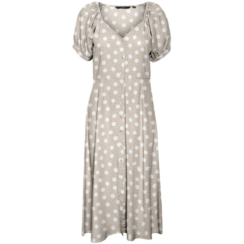 Vero Moda dame kjole VMJESMILO - Silver Lining Snow White Dots